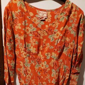 April Cornell 3/4 Sleeve Pullover Crepe Dress